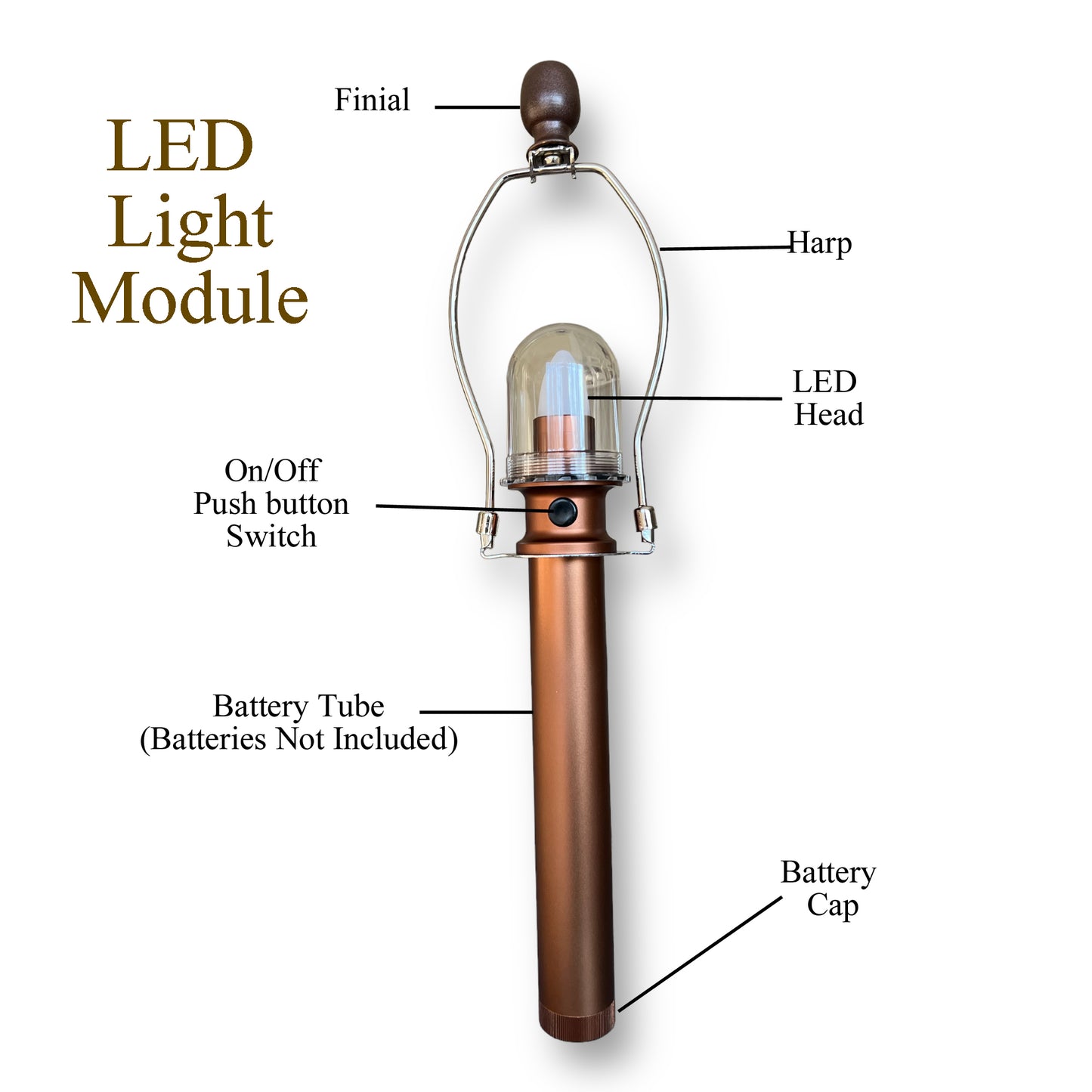 Rustic Farmhouse Rough Sawn Barn Wood Battery Powered Table Lamp - Textured Hickory Poly Core with Golden Oak Barn Wood Panels