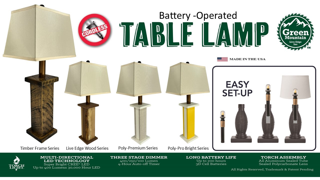 Rustic battery operated table hot sale lamps